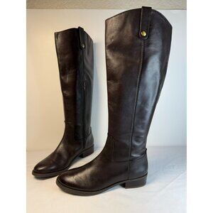 I.N.C. Fawne Women's Wide Calf Knee High Chocolate Leather US Size 7.5 M Riding